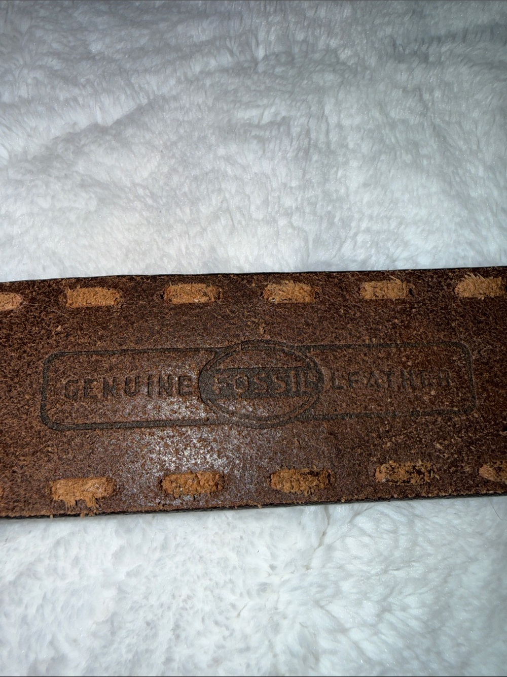 Fossil Accessory Collections boho floral whipstitch leather belt vintage 2000 - Picture 4 of 7